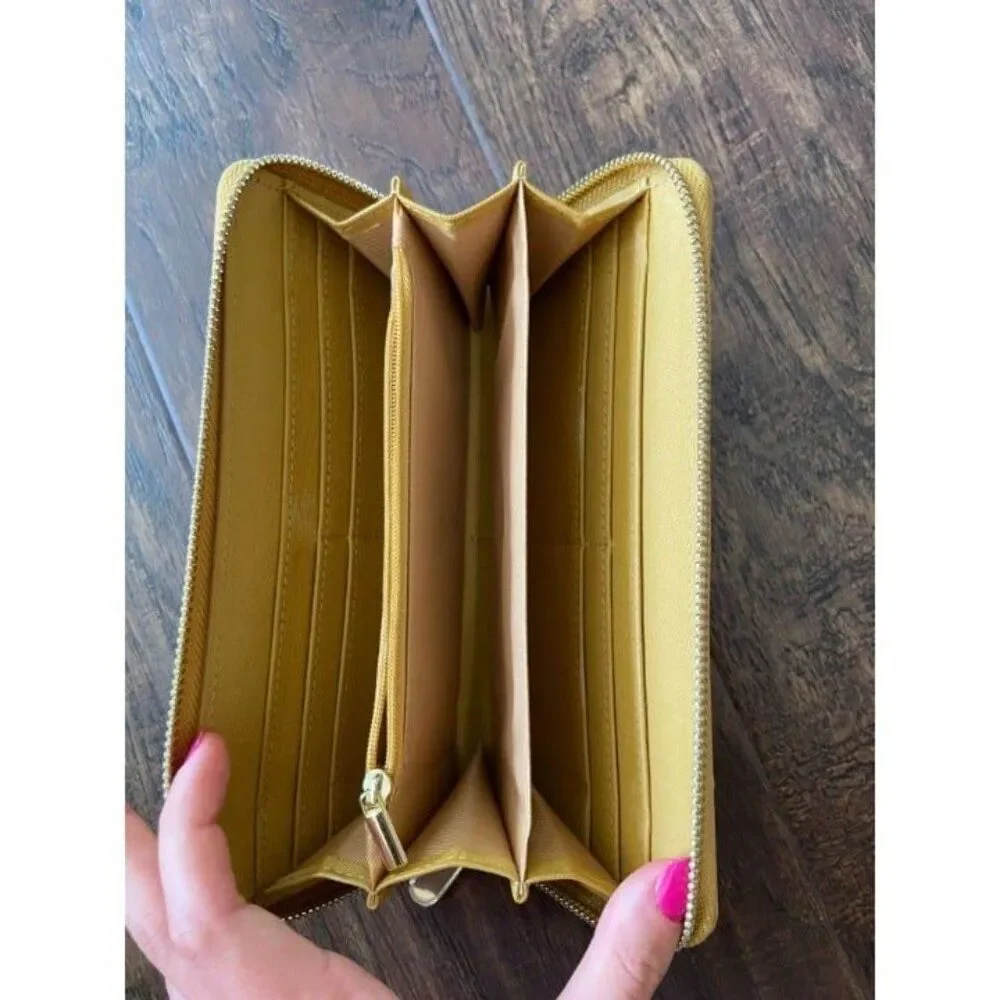 Samantha Brown Mustard Yellow RFID Wallet
